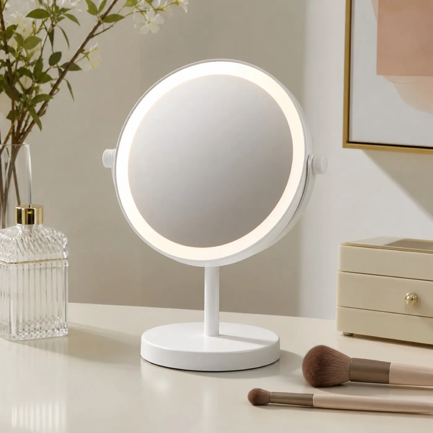 EasyShop illuminated tabletop mirror