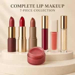 Complete Lip Makeup Collection — 7 Pieces — 7 products shown together; see the item list for contents