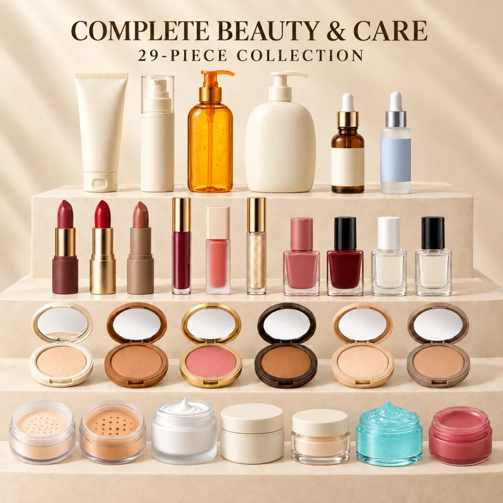 Complete Beauty & Personal Care Collection — 29 Pieces — Composed catalogue view